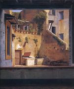 A Courtyard in Rome Reproduction