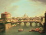 A View of Rome with the Bridge and Castel St. Angelo by the Tiber Reproduction