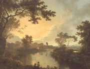 A view of the River Dee near Eaton Hall Reproduction