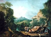 Landscape with Banditti Round a Tent, 1752 Reproduction