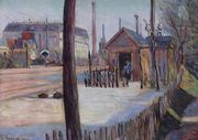 Railway Junction Near Bois Colombes Reproduction