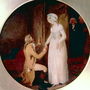 Young Marlow and Miss Hardcastle, scene from She Stoops to Conquer by Oliver Goldsmith, 1791 Reproduction