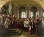 The Proclamation of Wilhelm as Kaiser of the new German Reich, in the Hall of Mirrors at Versailles on 18th January 1871, painted 1885 2 Reproduction