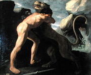 Hercules Fighting with the Nemean Lion Reproduction