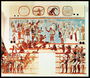 Copy of a wall painting from Bonampak depicting Mayan priests and nobles judging prisoners of war Reproduction