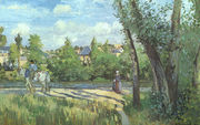 Sunlight on the Road- Pontoise 1874 Reproduction