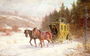 The Post Coach in the Snow Reproduction