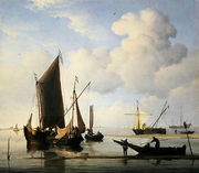 Calm Fishing Boats at low water, c.1660 Reproduction