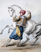 A Persian tries to overcome a French Horse Reproduction