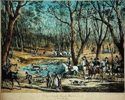 Hunting in the Woods at Meudon, 29th March 1819 Reproduction