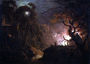 A Cottage on Fire at Night, c.1785-93 Reproduction