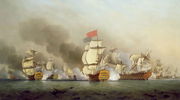 Vice Admiral Sir George Ansons 1697-1762 Victory off Cape Finisterre, 1749 Reproduction