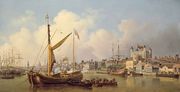 The Thames and the Tower of London supposedly on the Kings Birthday, 1771 Reproduction