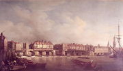 London Bridge before the Alteration in 1757 Reproduction