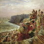 Landing of the Danish Vikings near Tynemouth, c.793 AD, c.1861 Reproduction