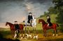 John Corbet, Sir Robert Leighton and John Kynaston with their Horses and Hounds, 1779 Reproduction