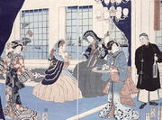 The salon of a house of foreign merchants at Yokohama, 1861 2 Reproduction