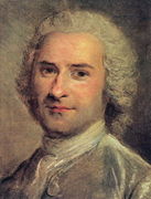 Portrait of Jean Jacques Rousseau, 1712-78 Reproduction