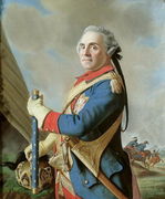 Portrait of Comte Maurice de Saxe 1696-1750 Reproduction