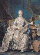 Jeanne Poisson 1721-64 the Marquise de Pompadour, 1755 Reproduction