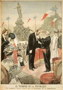 Jules Dalou 1838-1902 being awarded with the medal of the Legion of Honour by Emile Loubet 1838-1929 from Le Petit Journal, 4th December 1899 Reproduction