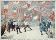 A Tragic Duel The Death of Monsieur Harry Alis, from Le Petit Journal, 17th March 1895 Reproduction