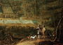 Landscape with sportsmen Reproduction