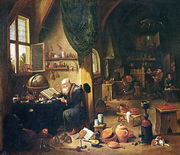 An Alchemist in his Workshop Reproduction