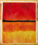 Untitled (Violet, Black, Orange, Yellow on White and Red), 1949 Reproduction