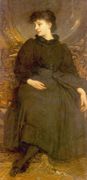 Kornelia Lotz Dressed in Black 1895 Reproduction