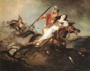 King Laszlo in the Battle at Cserhalom 1826-30 Reproduction