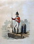 A Private of the Royal Marines, from Costumes of the Army of the British Empire, according to the last regulations 1812, engraved by J.C. Stadler, published by Colnaghi and Co. 1812-15 Reproduction