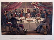 A Christmas Dinner on the Heights before Sebastopol, engraved by J.A. Vinter, from The Seat of War in the East - First Series, published by Colnaghi and Co., 1855 Reproduction