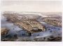 Aerial View of New York and Brooklyn, engraved by T.H Muller, pub. by L. Turgis, Paris, 1855 Reproduction