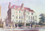 Entrance to Queen Square from the Park, with a view of Jeremy Benthams House, 1851 Reproduction