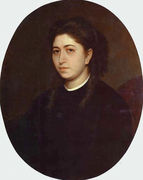 Portrait Of A Young Woman Dressed In Black Velvet Reproduction