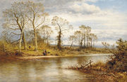 An English River In Autumn Reproduction