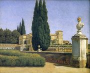 In the Gardens of the Villa Albani Reproduction