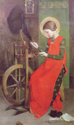 St Elizabeth of Hungary Spinning for the Poor Reproduction