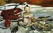 Still Life with Buddha, Lobsters and Oysters Reproduction