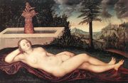 Reclining River Nymph at the Fountain 1518 Reproduction