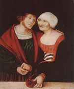 Amorous Old Woman and Young Man 1520-22 Reproduction