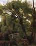 An Artist Painting in the Forest of Fountainebleau Reproduction