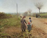 Children on a Country Road (Born pa landevej) Reproduction