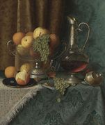 Still Life with Fruit and Wine Reproduction