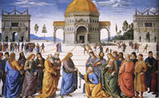 Christ Handing the Keys to St Peter 1481-82 Reproduction