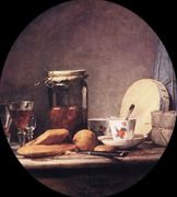 Still Life With Jar Of Apricots Reproduction