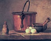 Still Life With Copper Cauldron And Eggs Reproduction