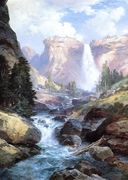 Waterfall In Yosemite Reproduction