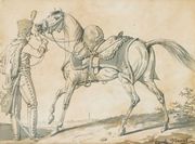 Hussar And His Horse Reproduction